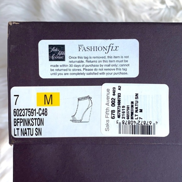 Brian Atwood Pinkston Open Toe Platform Wedge Heels Suede Sandals Tan Brown 7 37 - Picture 14 of 17